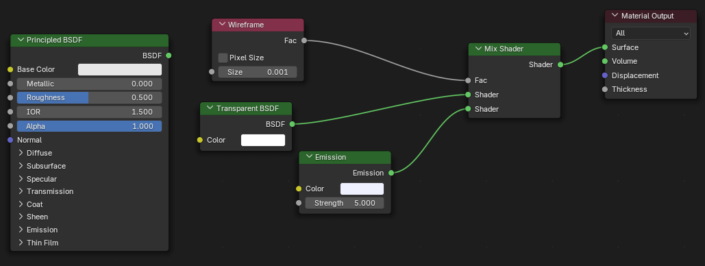 Image of shader for wireframe.