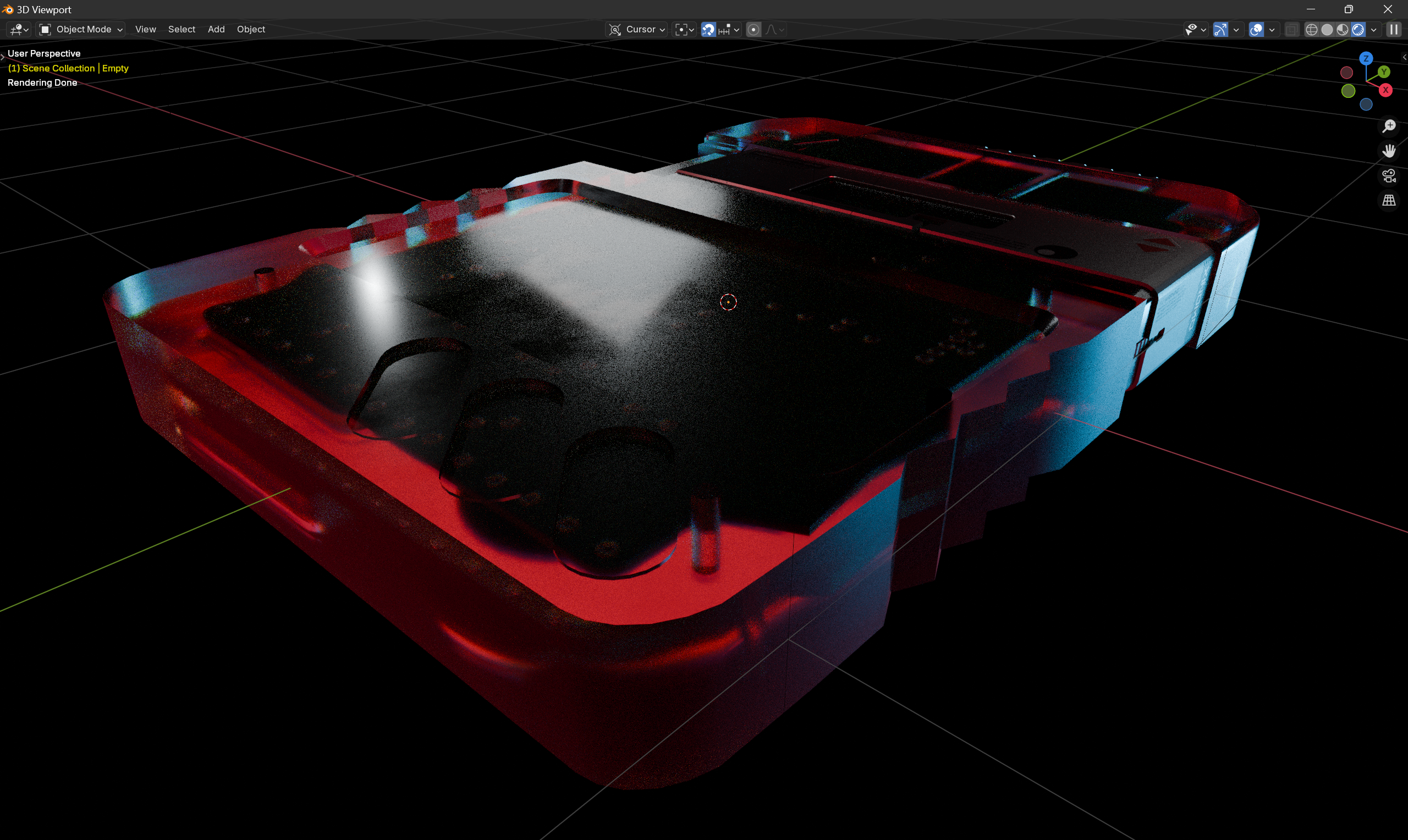 Quick render of memory card at front