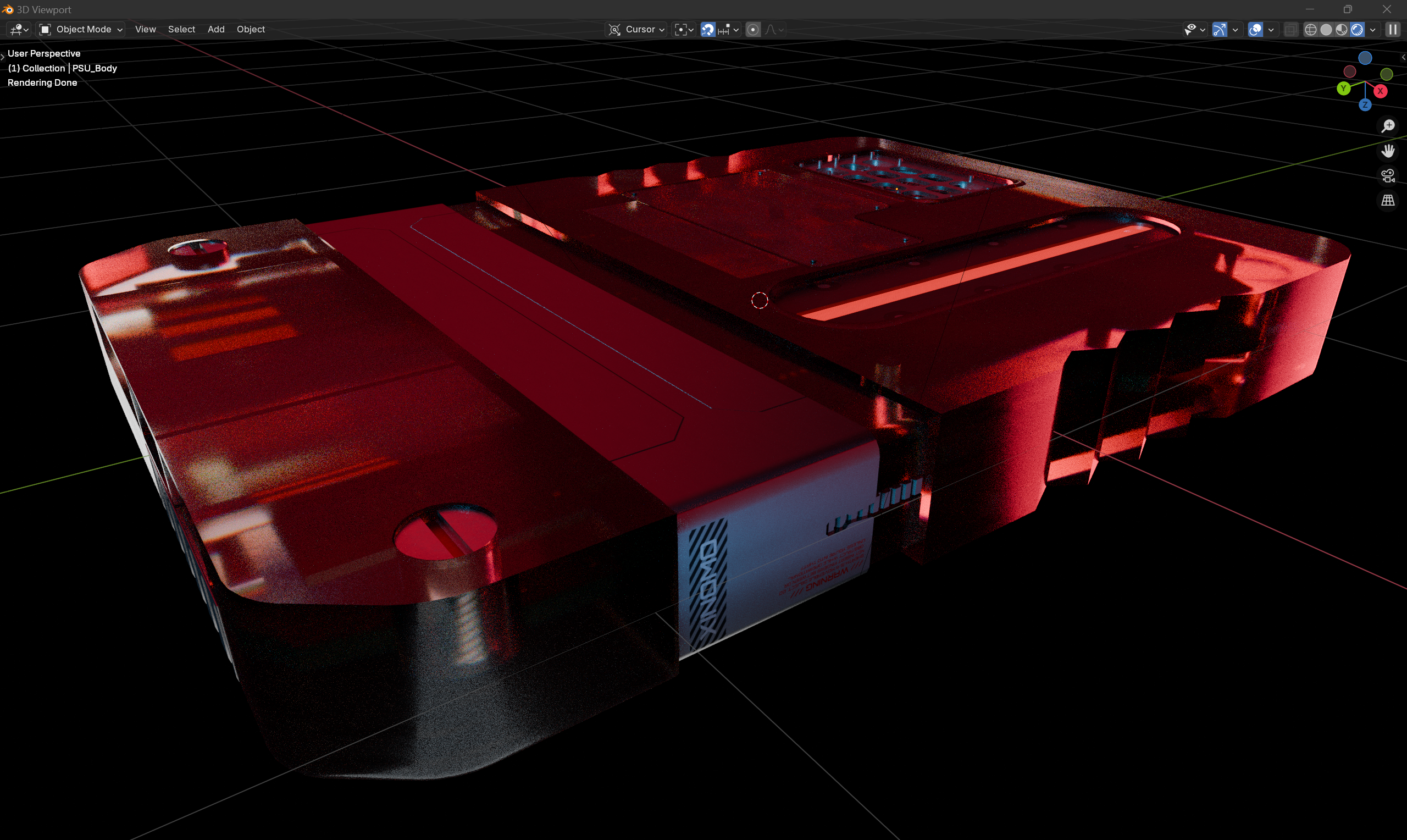 Quick render of memory card at back