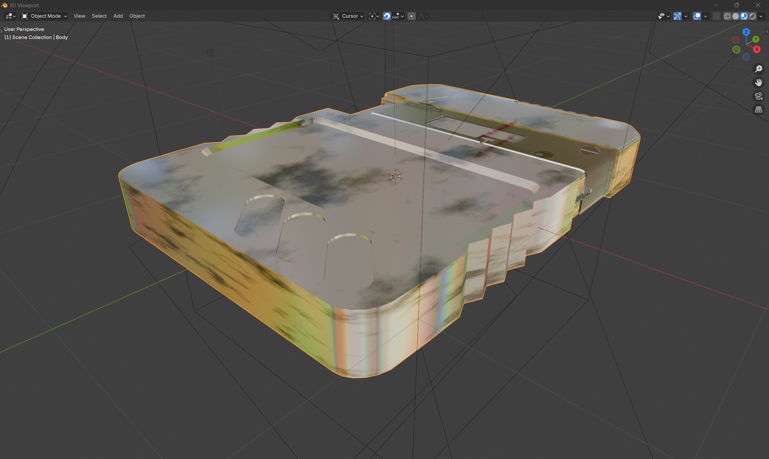 Shader render of memory card