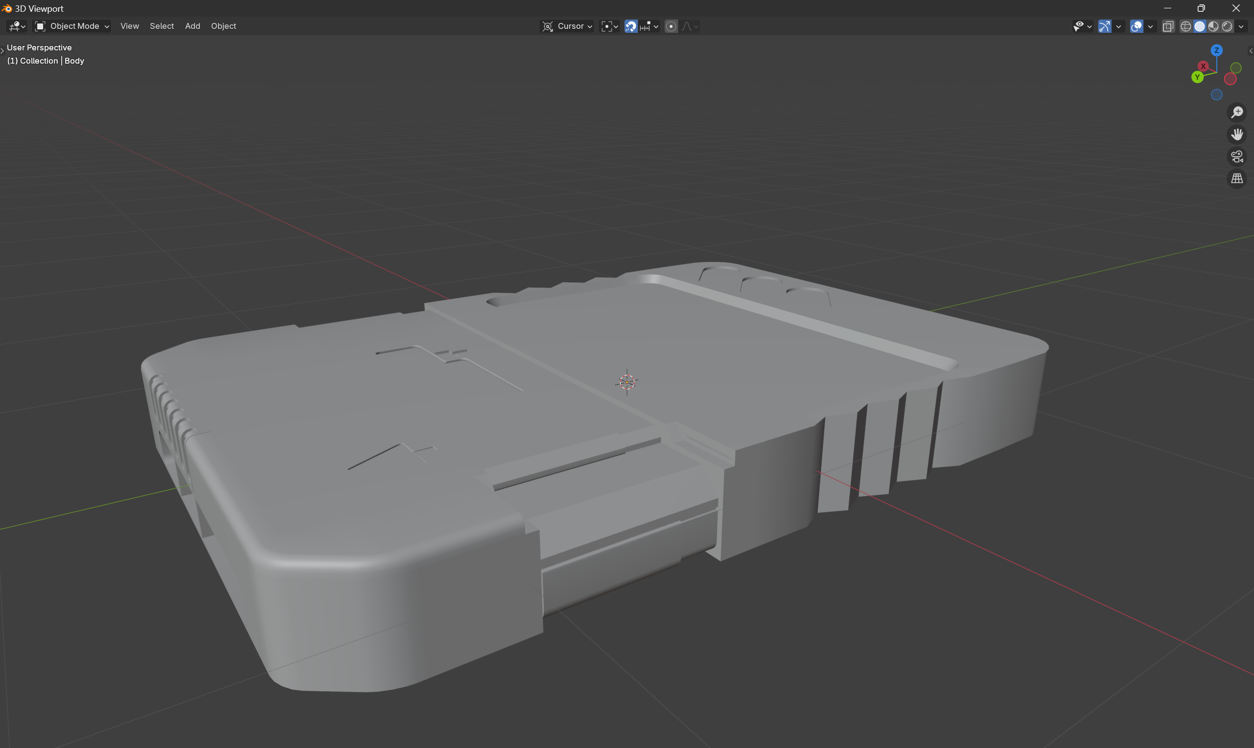 Normal material view of memory card at front