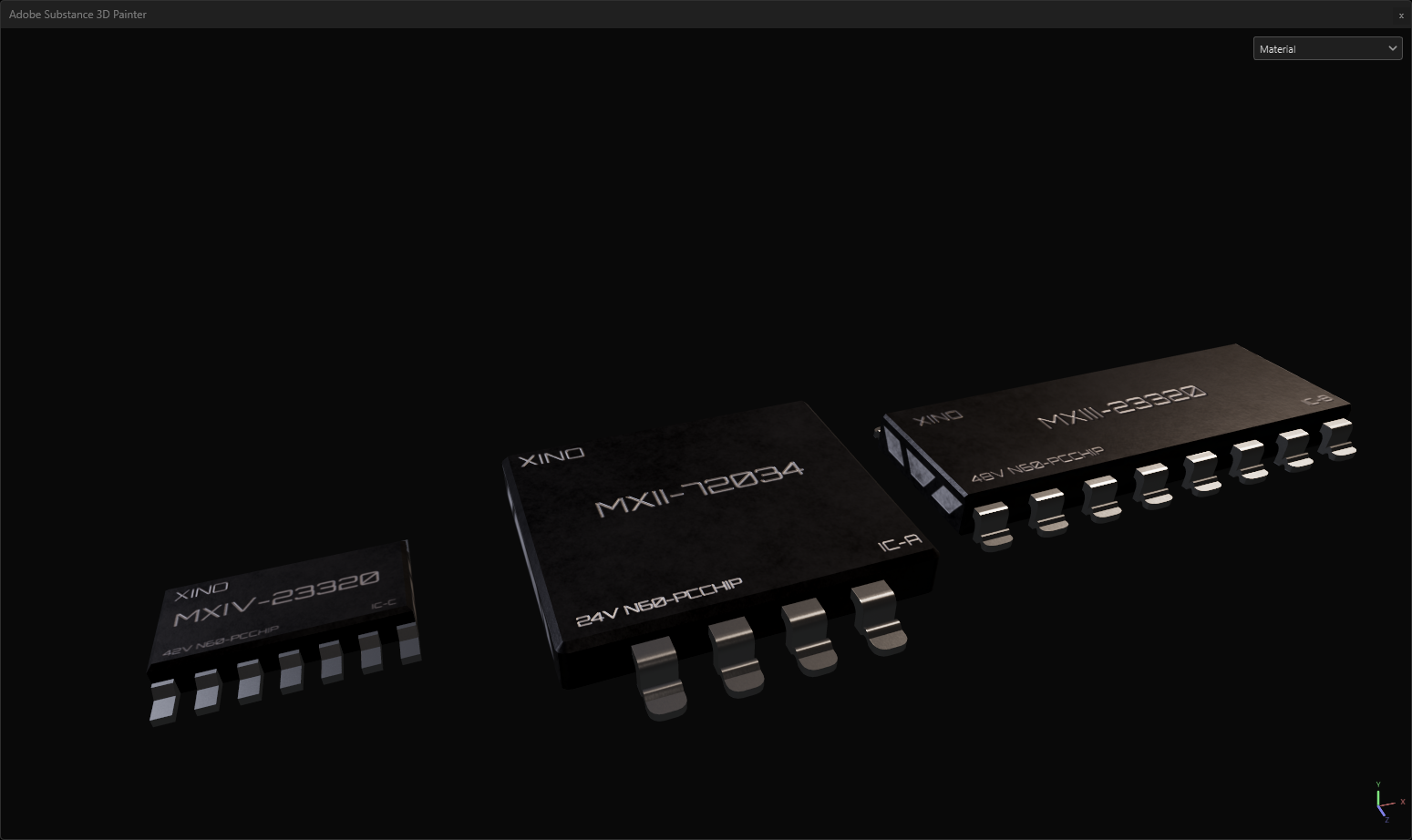 Substance painter three thick pinned chips