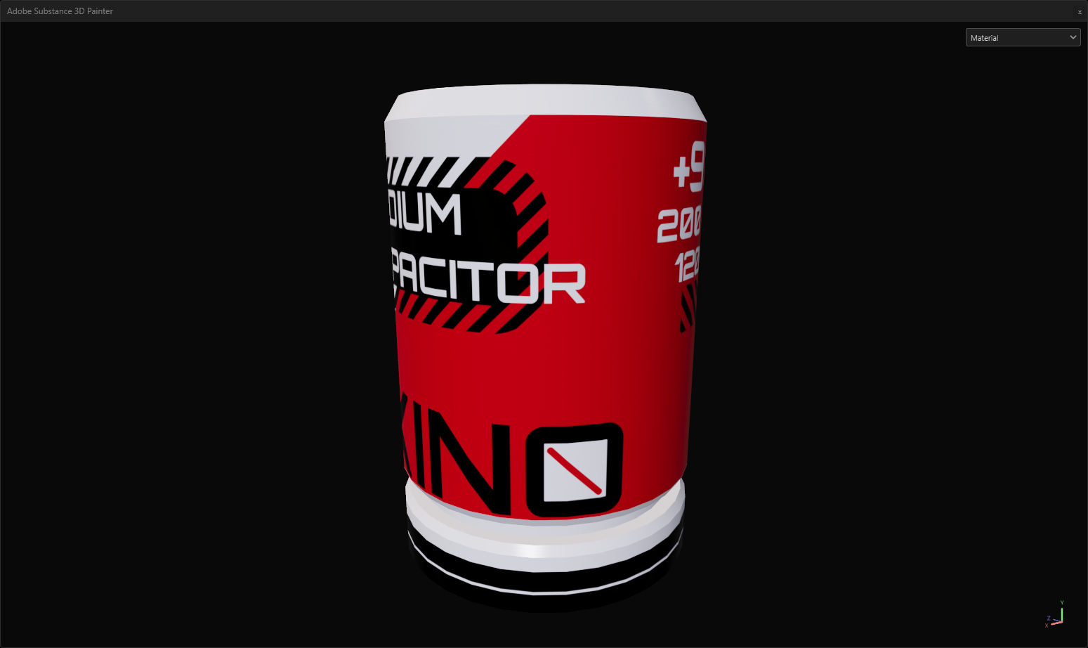 Substance painter textured medium capacitor